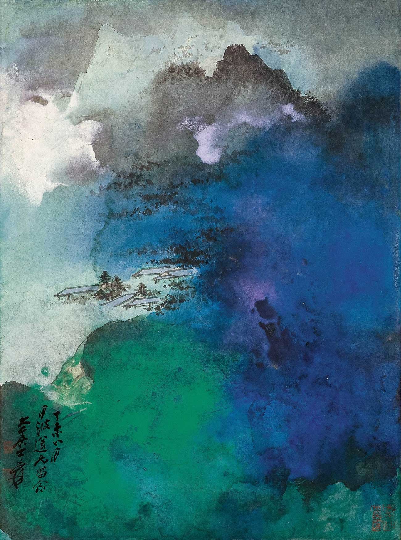 張大千〈山居圖〉