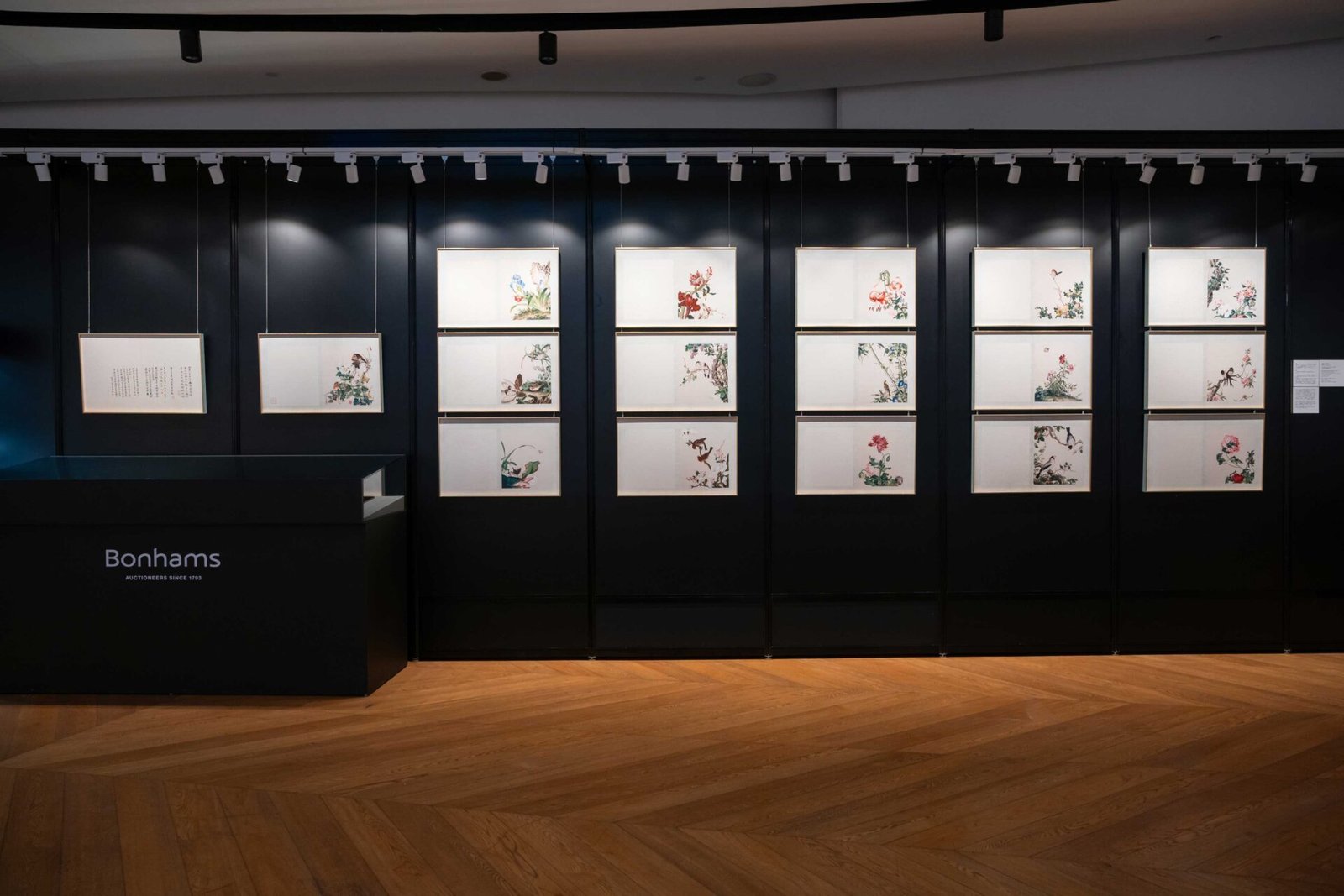 郎世寧《花鳥草蟲册》台北預展現場圖