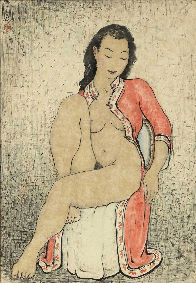 Erick Lefebvre Musée Cernuschi 潘玉良 穿紅色旗袍的裸女