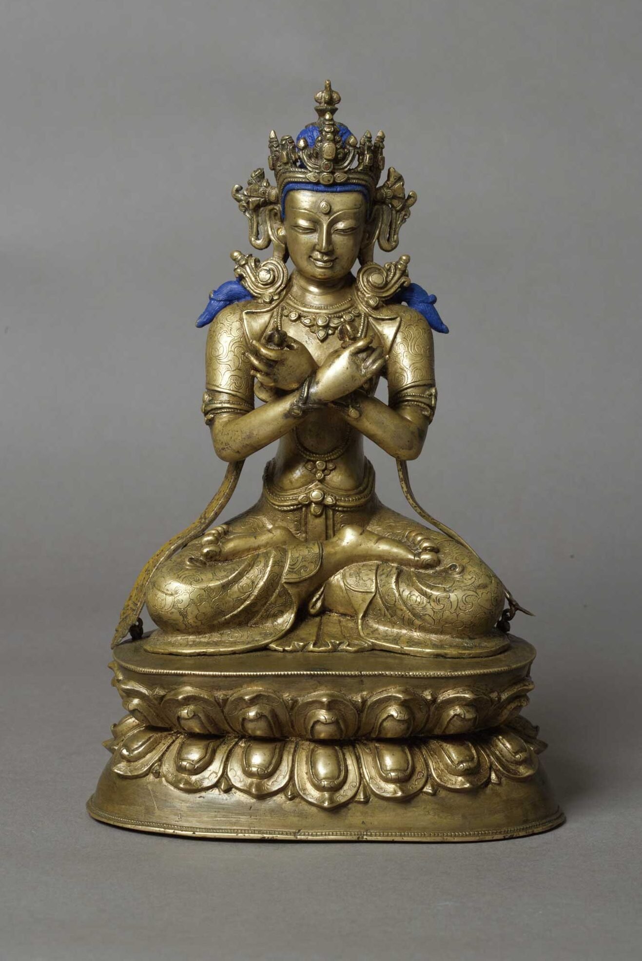 15世紀 合金銅 金剛總持 Vajradhara 後藏
