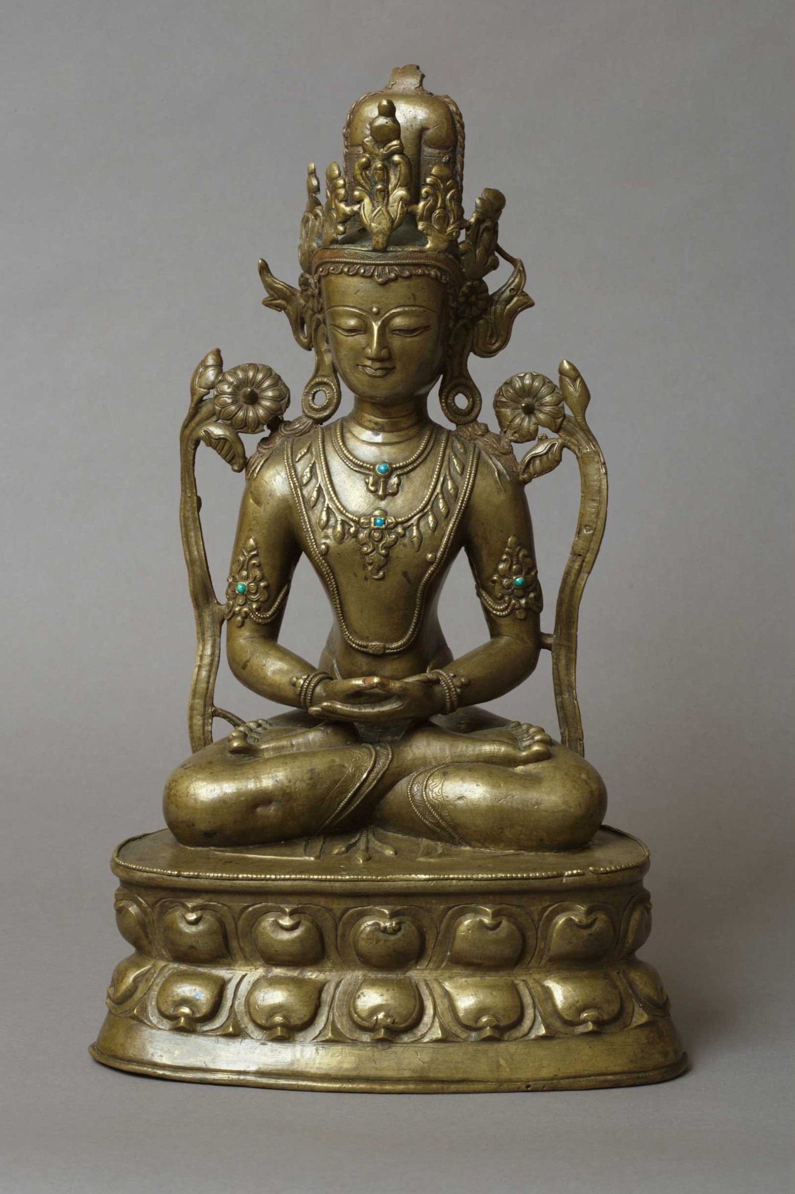 14世紀 合金銅 阿彌陀佛 Amitabha 藏西~藏中