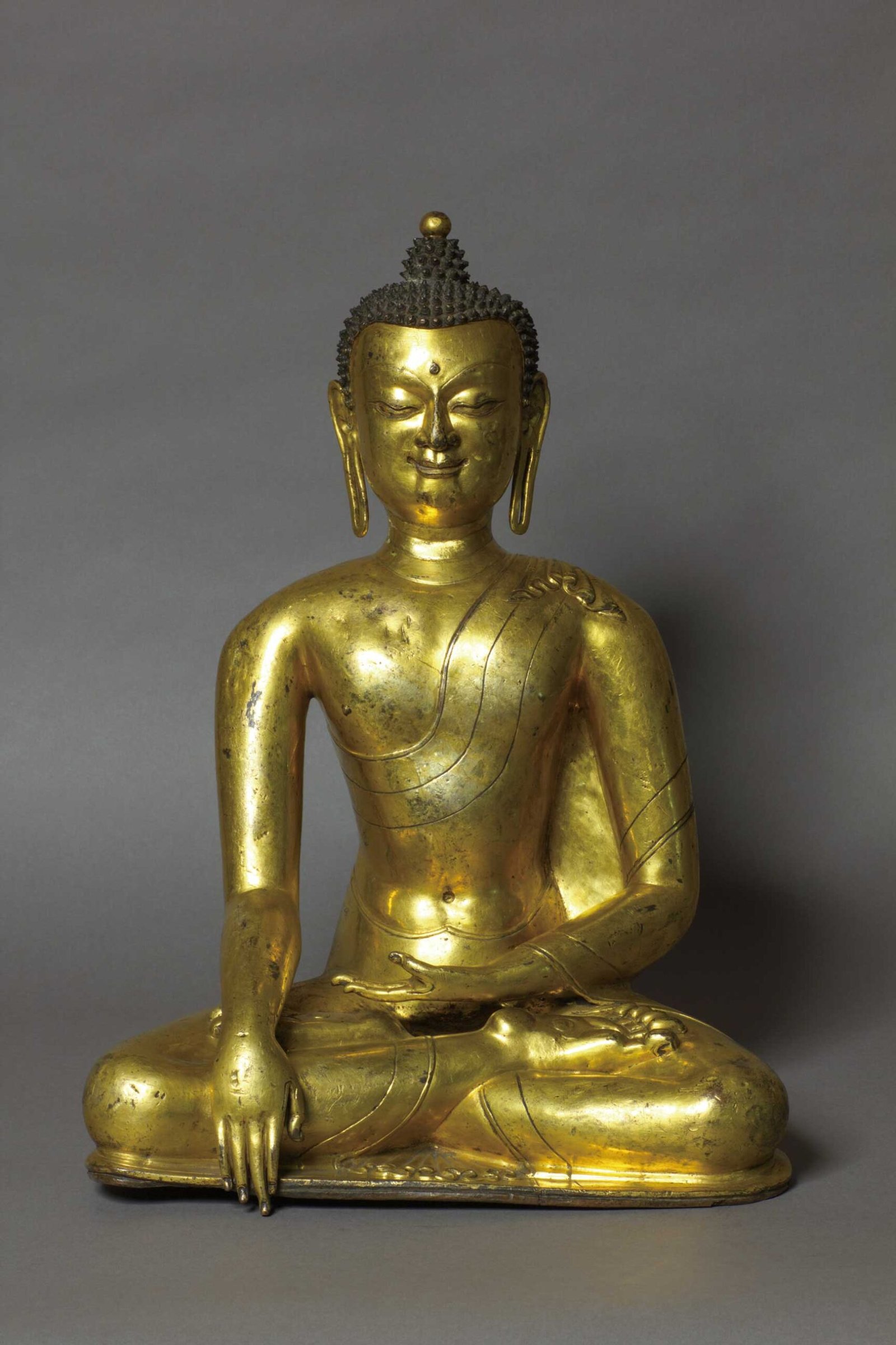 15世紀 紅銅鎏金 釋迦牟尼 Sakyamuni Buddha 藏中