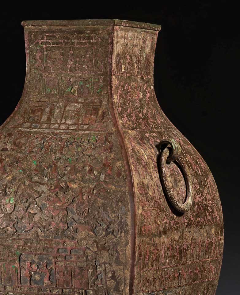 中國銅器 十大天價 公元前四至三世紀　青銅宴樂狩獵水陸攻戰紋方壺