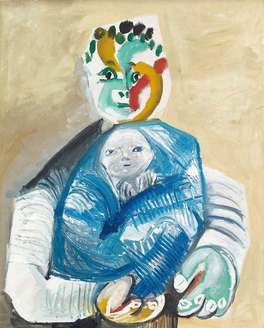 Pablo Picasso 巴布羅．畢加索 抱嬰男子