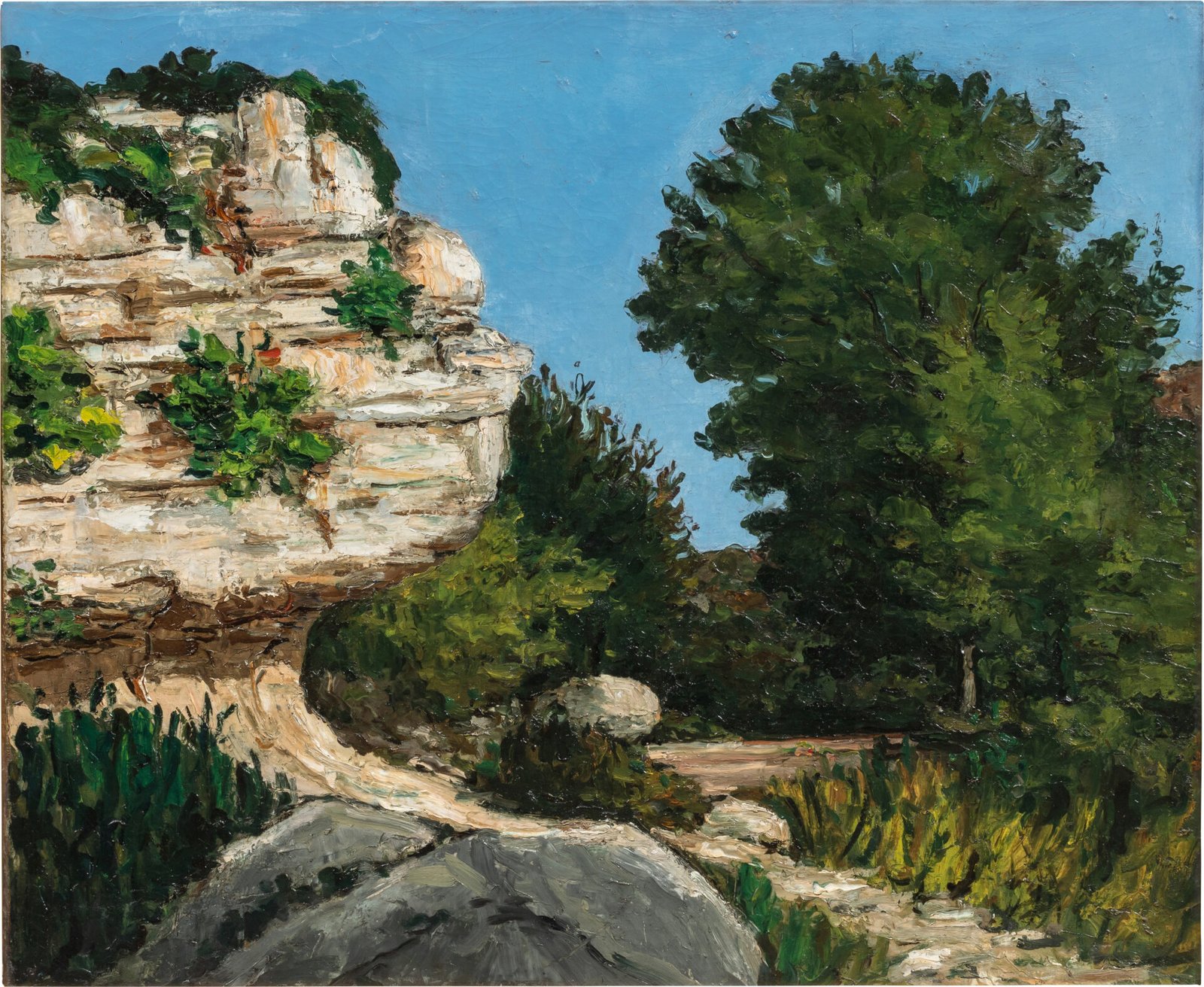 保羅．塞尚〈岩石〉